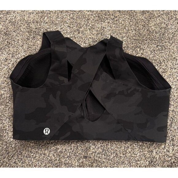 Lululemon Enlite Bra *Zip Front Incognito Camo Multi Grey 34DD - Picture 3 of 5